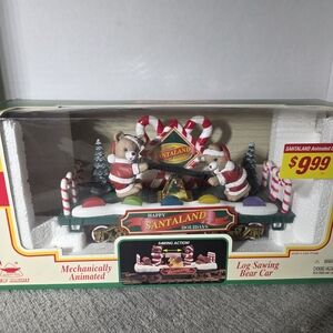 New Bright Santaland Express Pumping Bears Car, vintage animated Christmas train